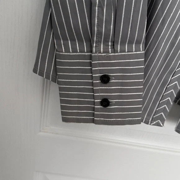 Striped Women’s Button Up Shirt - Picture 5 of 9
